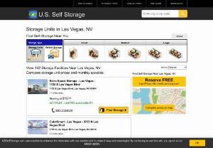 Las Vegas self storage units - Compare prices in all Las Vegas storage facilities and find the best storage unit near you. USSelfStorage is the largest self storage marketplace in Las Vegas