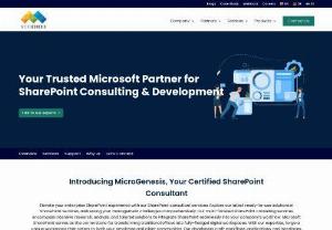 sharepoint consulting services - MicroGenesis is your trusted partner for SharePoint solutions, offering a comprehensive range of SharePoint consulting services. As a leading SharePoint development company, we specialize in providing expert guidance and support to help organizations maximize the potential of Microsoft SharePoint.
