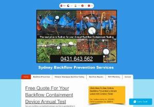 Sydney Backflow Prevention Services - Sydney Backflow Prevention are backflow accredited licensed plumbers who specialise in backflow containment device testing across Sydney.
