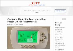 Confused About the Emergency Heat Switch On Your Thermostat. - When it comes to the emergency heat switch on a heat pump thermostat, many people become confused.  What it is exactly?  What does it mean when it’s on?  When do I use it?