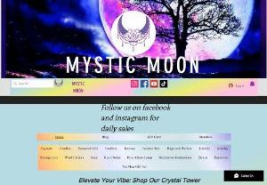 Mystic Moon - Discover your world of mystic moon, where magic and mystery await. Immerse yourself in Crystals, windchimes, tapestries, incense burners, candles and so much more. Our curated collection will transport you to a place of serenity and spiritual awakening.