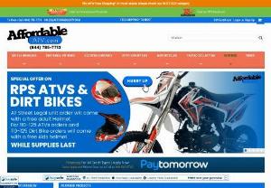 AFFORDABLE ATV - Affordableatv.com is a licensed ATV supplier that imports products directly from manufacturer to make sure that they can offer their customer the lowest price in the market. We stock a wide range of ATVs, Go Karts, gas powered scooters, dirt bikes, and electric bikes in our inventory. Apart from bikes, we also stock different accessories and parts for the above mentioned vehicles. For any help, do call us at +1-844-785-7713.