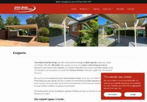 Carports Craigieburn - Protect your vehicle with custom carports in Craigeburn from Tailor Made Steel Buildings. Our carports are designed to fit your space and style, offering durable, weather-resistant protection for your car. Retain the beauty of your vehicle with us!