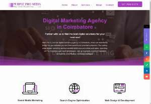 Purple Pro Media - Digital Marketing Services in coimbatore - Purple Pro Media, your trusted digital marketing service in Coimbatore, provides customized solutions to enhance your online visibility. Specializing in SEO, PPC, social media marketing, and beyond, we deliver impactful results. Committed to grasping your business intricacies, our team crafts effective strategies tailored to your success. Elevate your brand, surpass your objectives, and thrive in the digital arena with Purple Pro Media. Connect with us now to unleash your...