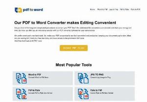 PDF to word converter - Pdf to word converter online is a popular online platform that offers a wide range of PDF tools, including PDF to Word conversion. You can visit their website.