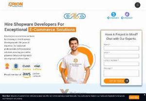 Hire Shopware Developers - Looking to hire Shopware developers? With expertise in both Shopware 5 and 6, Orion eSolution offers top-notch services backed by 12+ years of experience. As a CMMi Level 3 Certified and ISO-certified company, we ensure excellence in every project. Contact us to hire Shopware developers today!