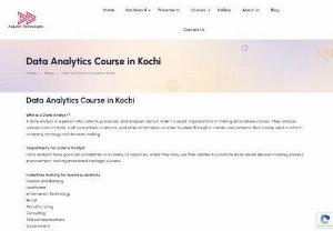 Data Analytics Course In Kochi - Kochi's best job oriented courses, 100% placement guaranteed. We provide students internships in Kuwaiti-based companies in addition to completely practical workshops with industry professionals. Our live projects and demo will assist you in getting ready for the interview.
