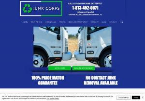 Junk Corps - Junk Corps offers eco-conscious junk removal and hauling services for residential and commercial customers in Hillsborough County, FL.  We are a Veteran owned and operated company that employs Veterans and their families.  This ensures that the services you need are executed in the Junk Corp Way with respectful, professional and on time service you expect and deserve.