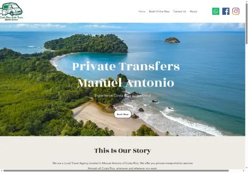 Screenshot of Private Transportation Manuel Antonio | Private Transfers Costa Rica