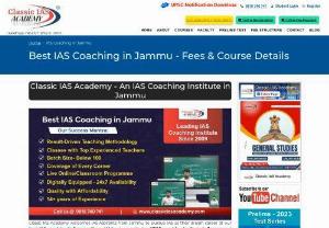 Best UPSC Coaching in Jammu - classic ias academy is the best ias coaching in Jammu with low fees and high-quality IAS coaching.