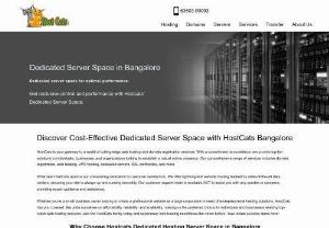 Dedicated Server Space at HostCats Bangalore - Secure dedicated server space in Bangalore at HostCats. Elevate performance and reliability with our robust infrastructure.