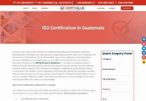 Implementation of ISO Certifcation in Guatemela - Elevate your business across Guatemala, from Guatemala City to Quetzaltenango, Escuintla and Mixco, with ISO certification.  Achieve leadership in environmental responsibility and build trust with this globally recognized standard. Integrate sustainability seamlessly and reduce costs, while minimizing your environmental impact. Contact us today to unlock the full potential of your success story in Guatemala.