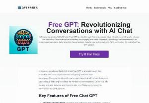 gpt chat - In the ever-developing field of AI chat, Free GPT is a breakthrough that revolutionizes virtual interaction and will greatly enhance user experience.Discover the allure of creating and engaging with virtual characters, unleashing a world of possibilities for immersive conversations. Let's delve into the key features, benefits, user testimonials, and FAQs surrounding this innovative Free GPT platform.