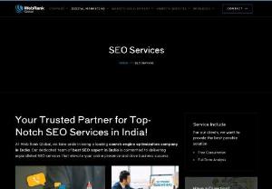 Top SEO Marketing Services in India for Results - Trust Web Rank Global, India's premier SEO marketing agency, To move forward your business to new heights. Our specialised strategies and in-depth industry knowledge ensure your website ranks higher and attracts the right audience. Partner with Web Rank Global for outstanding SEO expertise and measurable results.