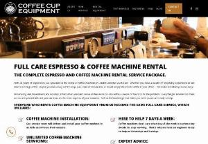 Coffee Machine Rental | Coffee Cup Equipment - Full care espresso & coffee machine rental - The complete espresso and coffee machine rental package. With 28 years of experience, we specialize in the rental of coffee machines in London and the South East.