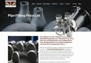Pipe Fitting Price List - Max Pipes and Fittings Inc believe in transparency and value for our customers. Our Buttweld Pipe Fitting Price List is designed to provide you with clear and competitive pricing for a wide range of fittings. Whether you are working on a large-scale industrial project or a small residential plumbing job, our comprehensive price list ensures that you have the information you need to make informed decisions and stay within budget. Trust Max Pipes and Fittings Inc for quality products at...