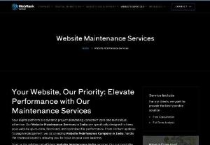 Keep Your Site Running Smoothly: Website Maintenance Services in India - Ensure your website stays in top shape with Web Rank Global's Website Maintenance Services in India. Our expert team handles everything from updates to security, ensuring your site runs smoothly 24/7. Trust us to keep your online presence optimised and hassle-free. Contact us today for reliable maintenance solutions!