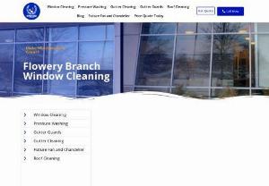 Flowery Branch Window Cleaning - Dependable Window Cleaning Pressure Washing Gutter Cleaning - Window Cleaning Outside we Brush and Rinse entire window area, removing loose soluble debris Inside we scrub Glass Squeegee away all solution.