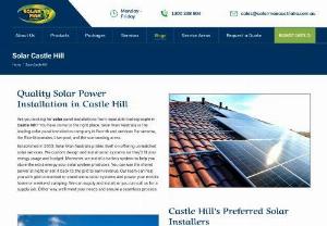 Solar Castle Hill - Established in 2003, Solar Man Australia prides itself on offering unmatched solar services. We custom design and install solar systems so they’d fit your energy usage and budget. Moreover, we install a battery system to help you store the extra energy your solar system produces. You can use the stored power at night or sell it back to the grid to earn revenue. Our team can help you with grid-connected or stand-alone solar systems and power your mobile home or weekend camping.