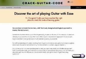 Crack Guitar Code - At CrackGuitarCode, we provide 1:1 online guitar classes which are designed to help you learn new skills and challenge yourself break the barriers, with Technical, Analytical and logical approach to master the instrument.