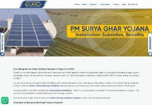 Everything about Solar rooftop Subsidy in Gujarat, 2024 | Euro Solar System - solar system subsidy in Gujarat is a golden opportunity to make the switch to clean, renewable energy and save on energy bills. Setting up a solar rooftop in Gujarat is now easier and more affordable with the provision of solar subsidy in Gujarat. If you are not sure which solar system is most suitable for your home, you can consult with Euro Solar system to fulfill your requirements and needs. Get in touch with us 📞1800 890 3052 today!