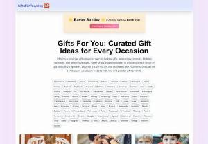 Curated gifts for you - We make every occasion special with our handpicked lists of gift ideas suited to anyone. Whether you're searching for unique gifts, personalized mementos, or sentimental tokens, our vast collection ensures you'll find the present for your loved ones.