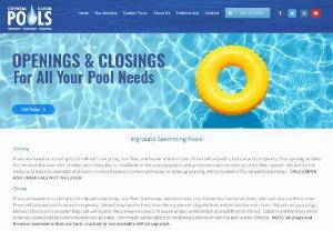Pool Openings & Closings - At Crystal Clear, we offer swimming pool opening and closing services. Our prices vary on size of pool and equipment needed. Contact us today.