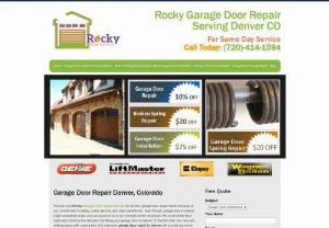 Rocky garage door repair - Rocky Garage Door Repair is a Denver-based company specializing in full-service garage door repair services, installation, and maintenance for all domains. Our company also offers same-day and emergency repair services and helps individuals eliminate garage door problems. Our team of proficient technicians is committed to providing outclass services to meet your needs. Reach us today for exceptional services.
