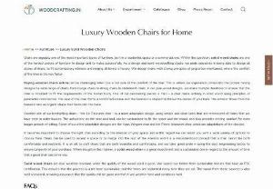Luxury Wooden Chairs for Home | Woodcrafting - Buy luxury wooden chairs for home. Choose from wide range of luxury handmade wooden chairs online from Woodcrafting at best prices. Shop Now!