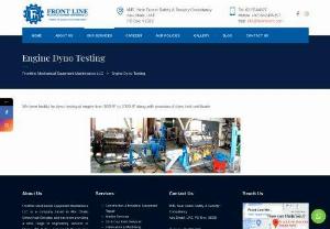 Engine Dyno testing - Engine Dyno Testing | Frontline Mechanical Equipment Maintenance LLC