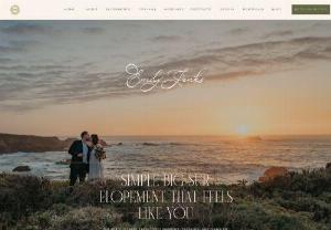 Big Sur Elopement Photography Packages | Emily Jenks - Elopement Photographer - Elopement Photography Package Pricing In Big Sur, Carmel, Monterey, Pfeiffer, Redwoods Photography Wedding Officiant Video.