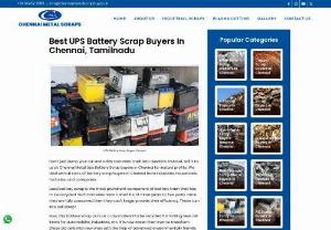 UPS Battery Scrap Buyers & Dealers in Chennai - Our Ups battery scrap buyers in Chennai and Ups battery Dealers Chennai providing best price for all your UPS scarp available at your factory, Office or Home.