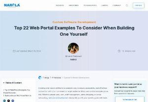 web portal examples - Explore the top 22 web portal examples that are perfect inspirations for different sectors. Build your own tailored web portal with us.