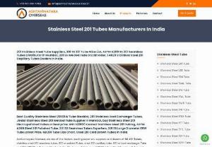 Stainless Steel 201 Tube Dealers in India - We are wholesale dealers of stainless steel 201 tube, ss 201 tube, seamless tube, welded tube in Mumbai, India.
