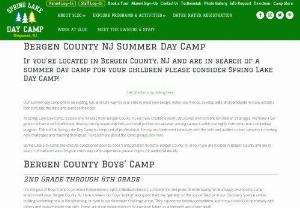 Bergen County, NJ Summer Day Camp - Spring Lake Day Camp offers a camping experience that is unmatched. Our variety of activities ensures your child is always having fun!
