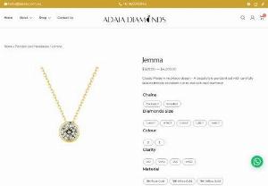 Adaia Diamonds - Jemma - Classic modern bezel style pendant necklace set with carefully selected triple excellent Round Brilliant Lab Grown Diamond.
