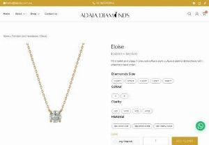 Adaia Diamonds - Eloise - Minimalist and Classy Solitaire 4 Claw Diamond Necklace with trace chain. Available in different sizes of lab-grown diamond and metal type.