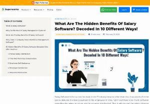 Salary Software With Hidden Benefits - Discover the hidden benefits of salary software in 10 different ways and know how to unlock the full potential of payroll for your business.