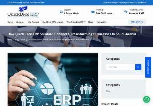 ERP software companies in Saudi Arabia - Quickdice ERP stands out among ERP software companies in Saudi Arabia, offering tailored solutions to streamline business operations efficiently. Experience the power of Quickdice ERP for optimizing your business processes and driving success in the Saudi Arabian market.