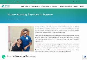 Home Nursing Services in Mysore - At WeCare home nursing center, we recognise that each person has specific healthcare needs. Our team of knowledgeable and caring home nurses and caretakers is here to provide personalized care that is catered to your unique needs. We can help you whether you need intensive care, recovering from surgery, recovering from a chronic illness, or just need help with regular tasks.