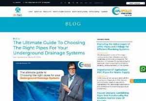 The Ultimate Guide To Choosing The Right Pipes For Your Underground Drainage Systems - Choosing the right underground drainage pipes play an important role in managing the underground drainage system for long-term durability and optimal functionality.