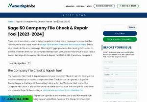 Sage 50 Company File Check Repair Tool - The Sage 50 Company File Check Repair Tool, it&#039;s crucial to grasp why data integrity matters. Your company&#039;s financial data serves as the backbone of decision-making processes, tax filings, audits, and overall business health assessments.