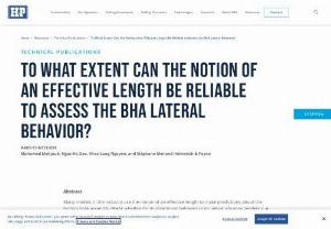 To What Extent Can the Notion of an Effective Length Be Reliable to Assess the BHA Lateral Behavior? | Helmerich &amp; Payne - Many models in the industry use the notion of an effective length to make predictions about the bottom hole assembly (BHA), whether for its directional behavior or its lateral vibration tendency. A given criteria is chosen to cut the drill string at a certain distance from the bit and use only that part for the computations. In this paper, this cutting distance is referred to as the effective length. Though computationally efficient, and thus providing fast real-time predictions, there...