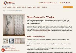 Install Sheer curtains - Ultimate Home Decors - Made from high-quality polyester and polyester blend materials, these curtains offer both durability and elegance. Suitable for a wide range of applications, from living rooms to bedrooms and beyond. Available in classic white, with a generous size of 52
