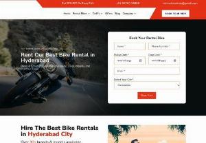 Bike Rentals in Hyderabad| Self-drive bike rental in Hyderabad - Onroadz Bike Rentals offers the best motorcycle models for rent. As a leading self drive bike rental company in Hyderabad, we provide a wide range of vehicles that deliver high-performance levels and superior capability like R15 V3, Royal Enfield classic 350, Activa, Dio, TVS Ntorq, Yamaha Fascino, etc. With our most flexible daily, weekly, and monthly plans, you can easily hire a bike for rent in Hyderabad, go for a ride and explore the freedom of riding a bike.