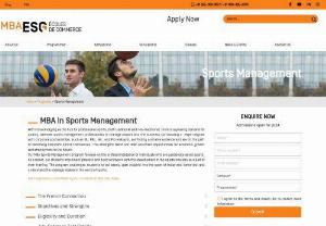 MBA In Sports Management - With India emerging as the hub for professional sports, both traditional and non-traditional, there is a growing demand for quality, talented sports management professionals to manage players and the business surrounding it. Major leagues with corporate sponsorships, such as ISL, PBL, IHL, and Pro-Kabaddi, are finding a sizable audience and are on the path to becoming dominant sports themselves. This emergent trend will offer abundant opportunities for economic growth and employment in...