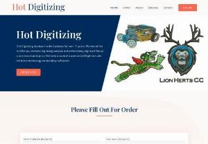 Hot Digitizing - UK’s best embroidery digitizing company. Get quality digitized designs for Cap & Chest logo, Jacket Back logo, Polo shirts, Badges, Patches, Vector art files, 3d Puff logo at low-cost.