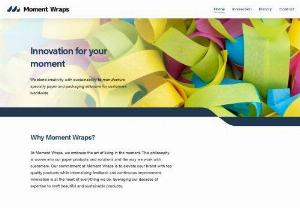 momentwraps - Moment Wraps creates eco-friendly paper and packaging solutions for customers all over the world, using a blend of creativity and sustainability. Our products cater to the specific needs of our customers and are made with the goal of reducing environmental impact.