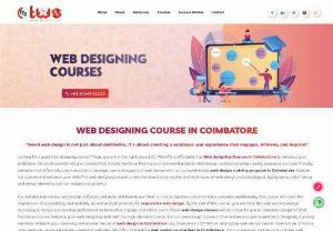 Best Web designing course in Coimbatore | 123tws training center - 123TWS is a web design and web development company located in Coimbatore, India. It has 12+ years of experience and was founded in 2010. We have delivered 1500 projects for domestic and international clients. We have branches in the UK,US, Canada, and Dubai. Giving well experienced web design courses offered by us. with placement offer.