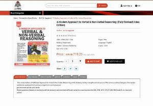 A Modern Approach to Verbal & Non-Verbal Reasoning RS Aggarwal Book - This revised edition of A Modern Approach to Verbal & Non-Verbal Reasoning RS Aggarwal book, while retaining the key strengths and structure of the previous edition, brings to the readers additional questions from various competitive examinations.
